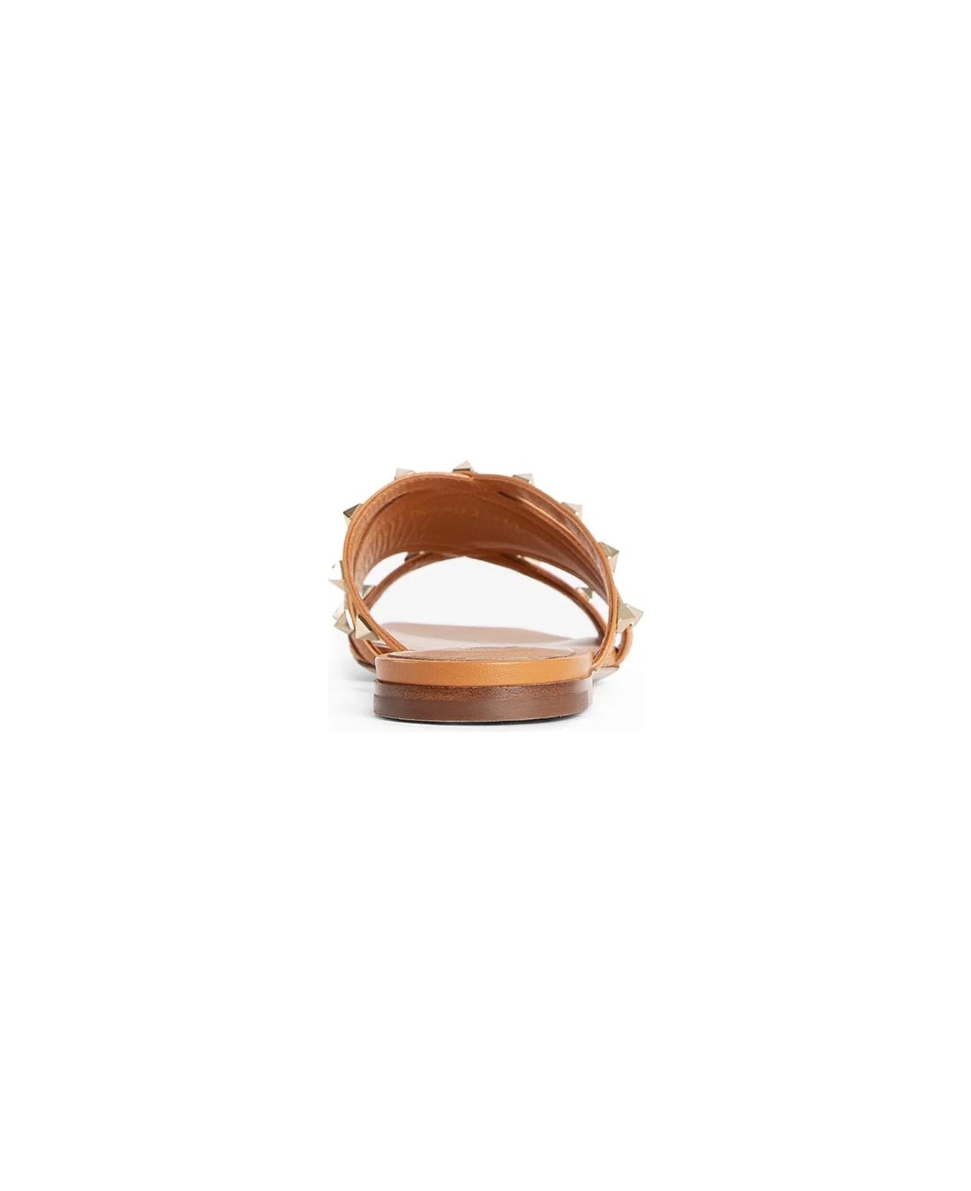 Garavani Rockstud Leather Flat Sandals - 3
