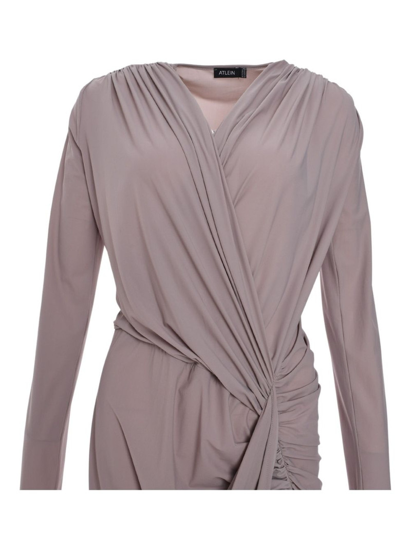V-neck draped maxi dress 5