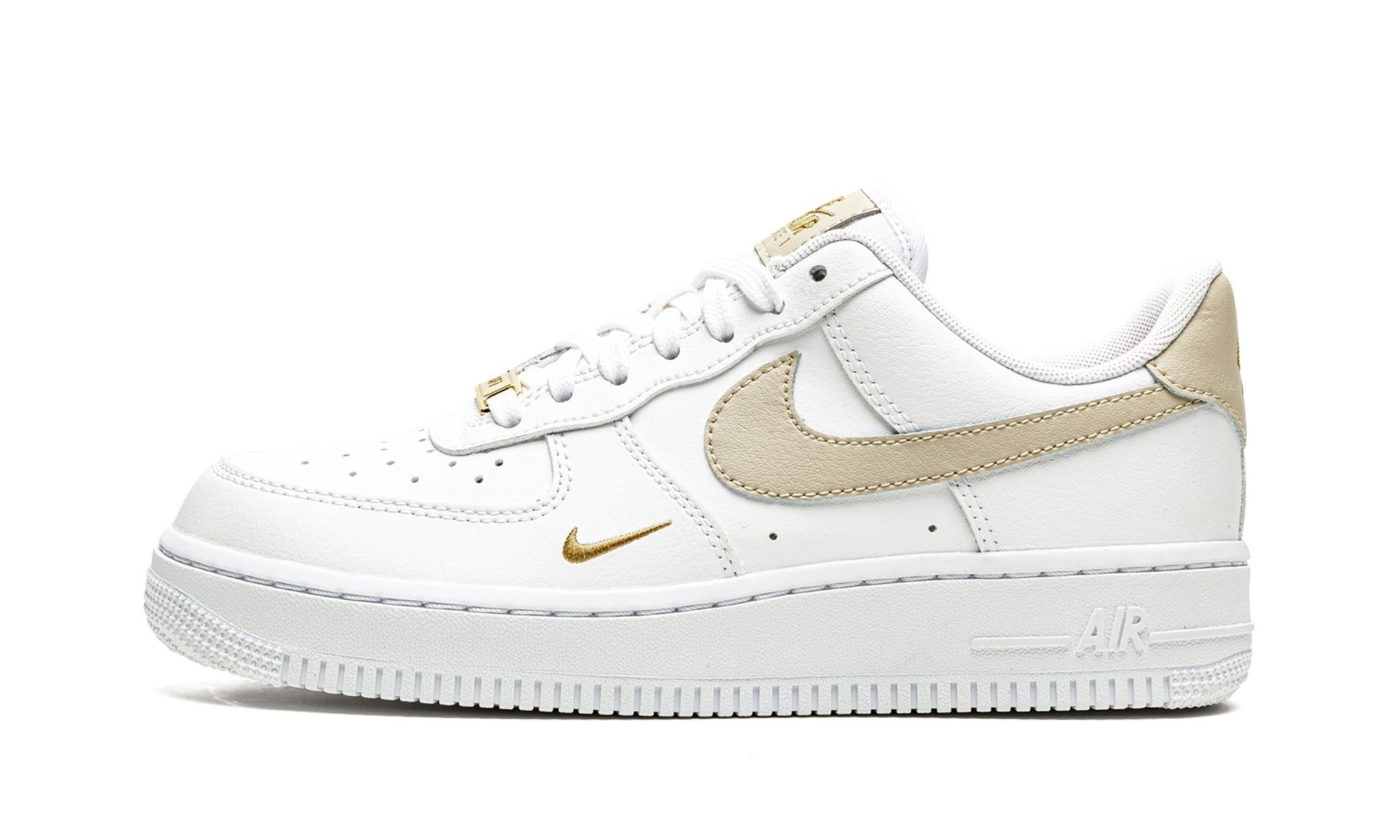 WMNS Air Force 1 Low Essential "Toe Swoosh - White / Rattan" - 1