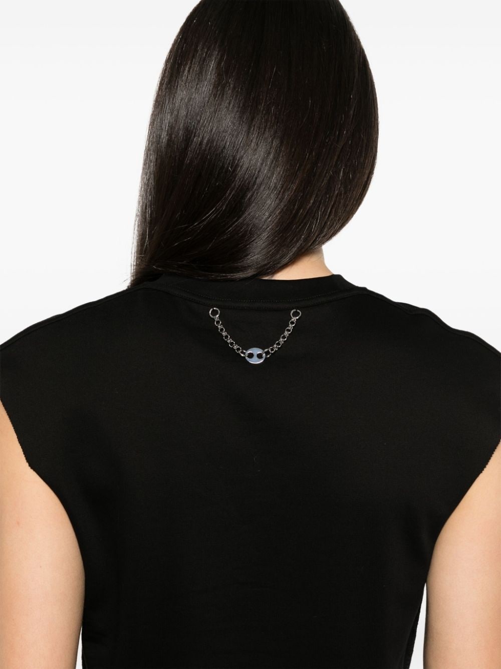 chain-detail cotton T-shirt - 5