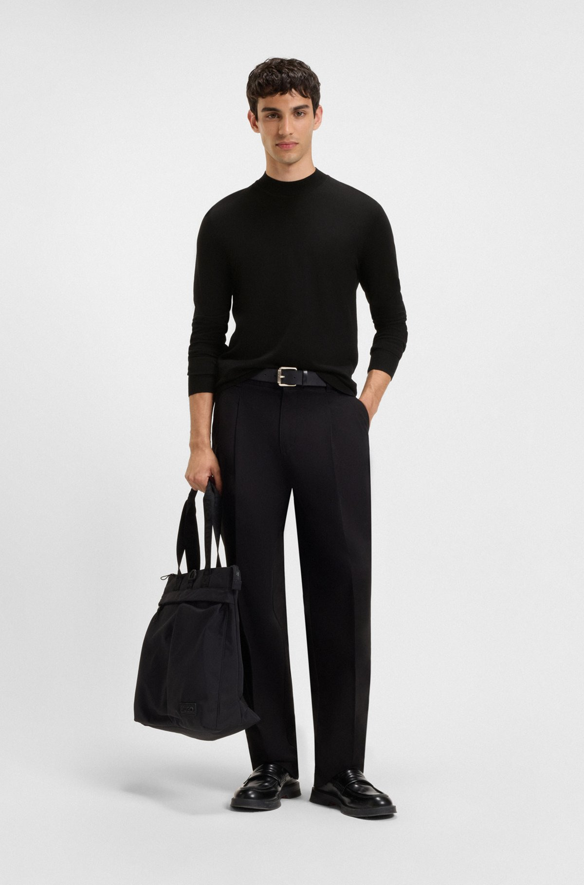 SLIM-FIT SWEATER WITH HIGH NECKLINE - 4