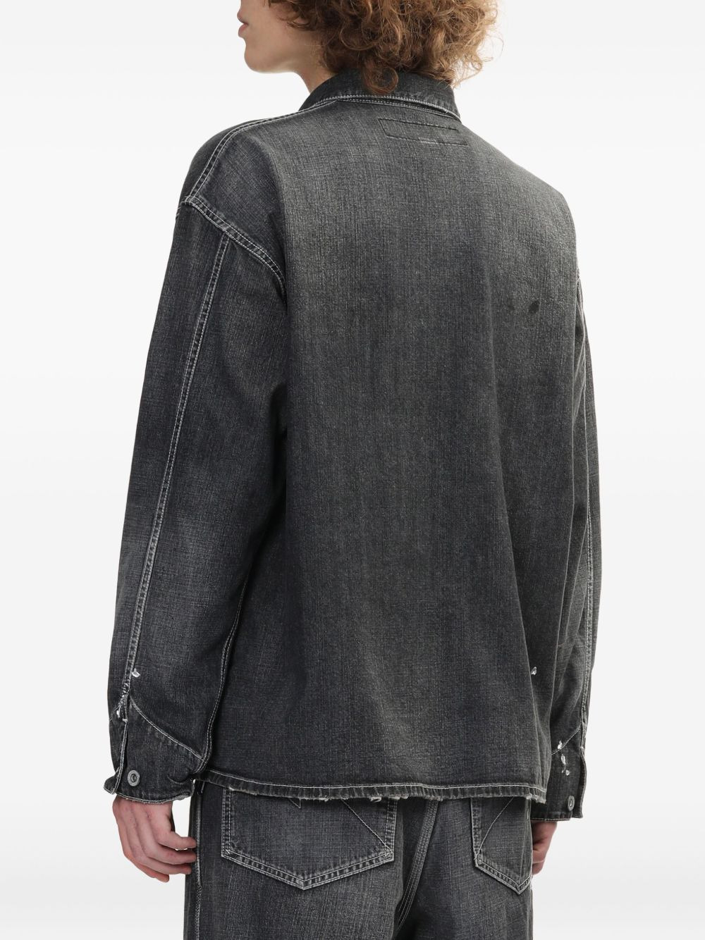multi-pocket denim jacket - 4