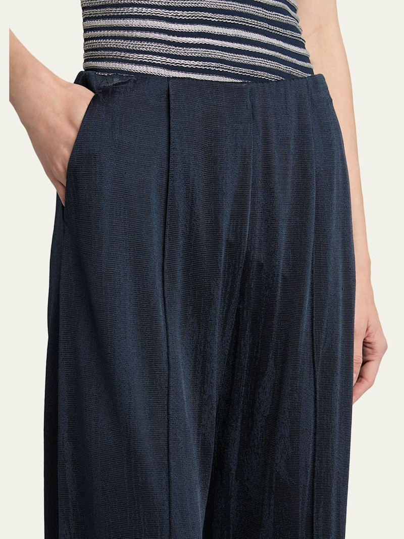 Jacquard Jersey Straight-Leg Trousers 4
