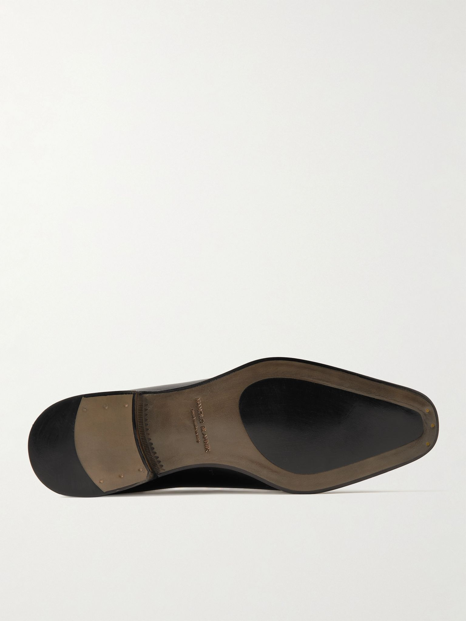 Snowdon Whole-Cut Glossed-Leather Oxford Shoes Black - 3