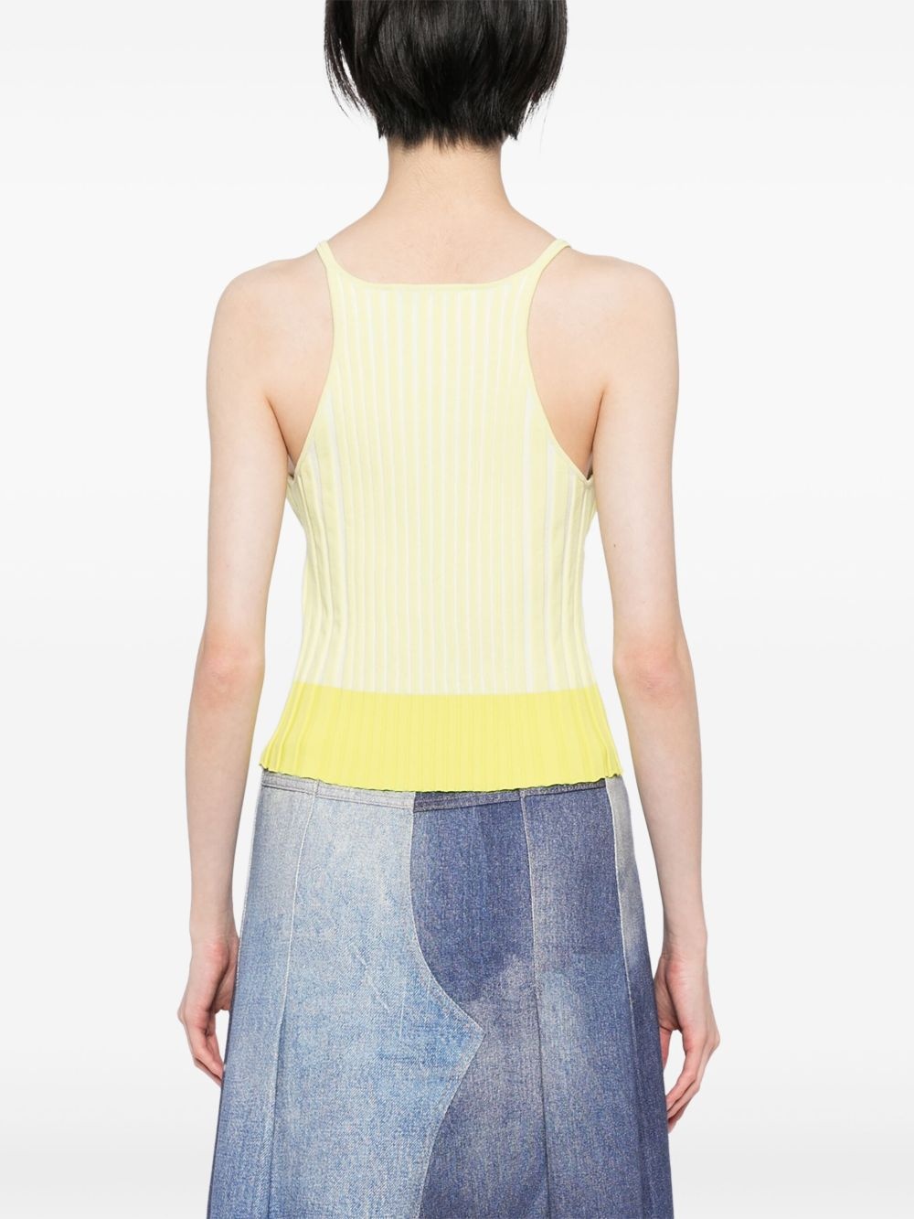 baby fox-patch ribbed tank top - 4