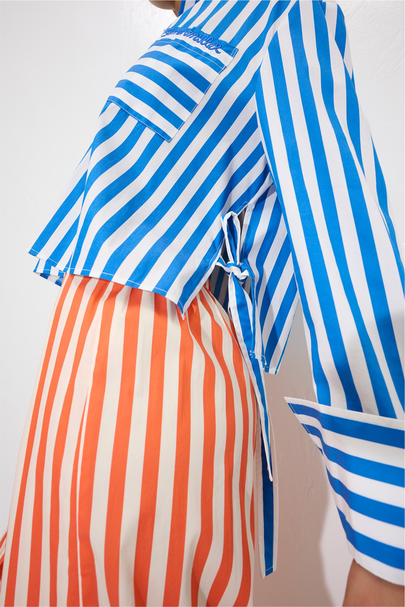 SIMONMILLER Ayre Cropped Poplin Top in Blue Stripe at Nordstrom - 5