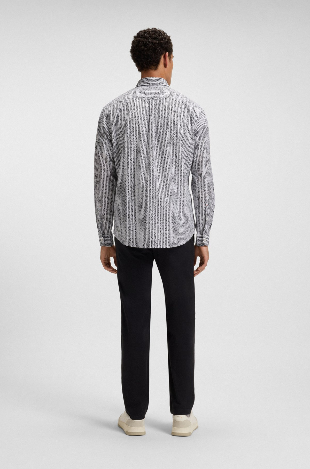 REGULAR-FIT SHIRT IN PRINTED COTTON VOILE - 5