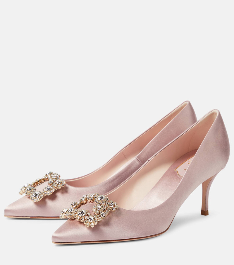 Flower Strass 65 satin pumps 5