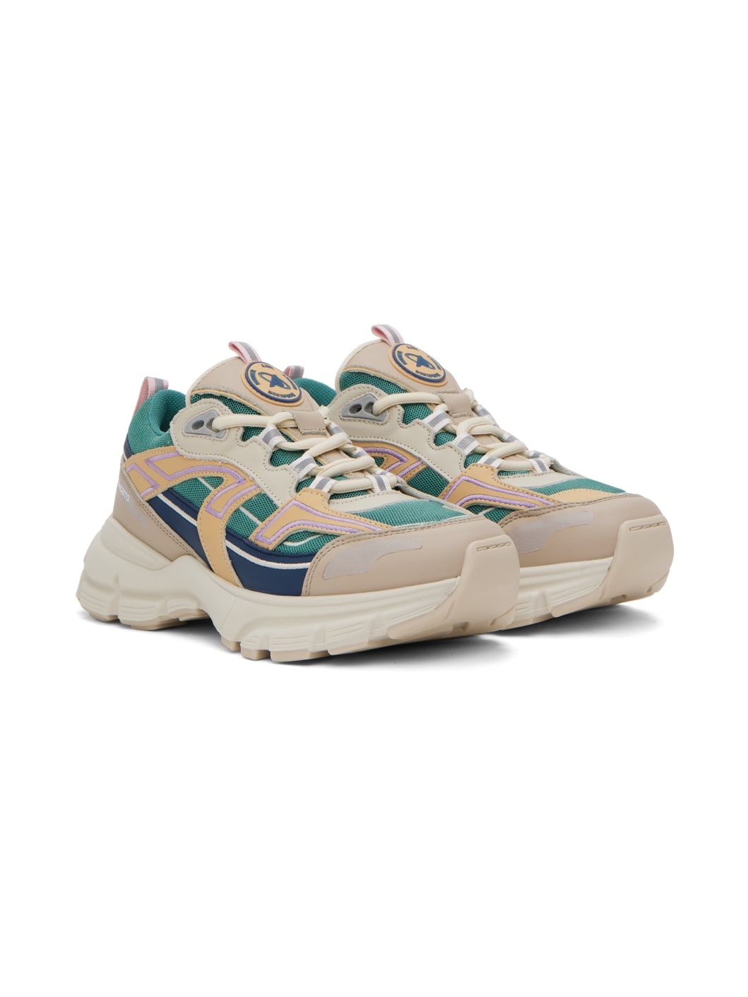 Green & Beige Marathon R-Trail Sneakers - 4