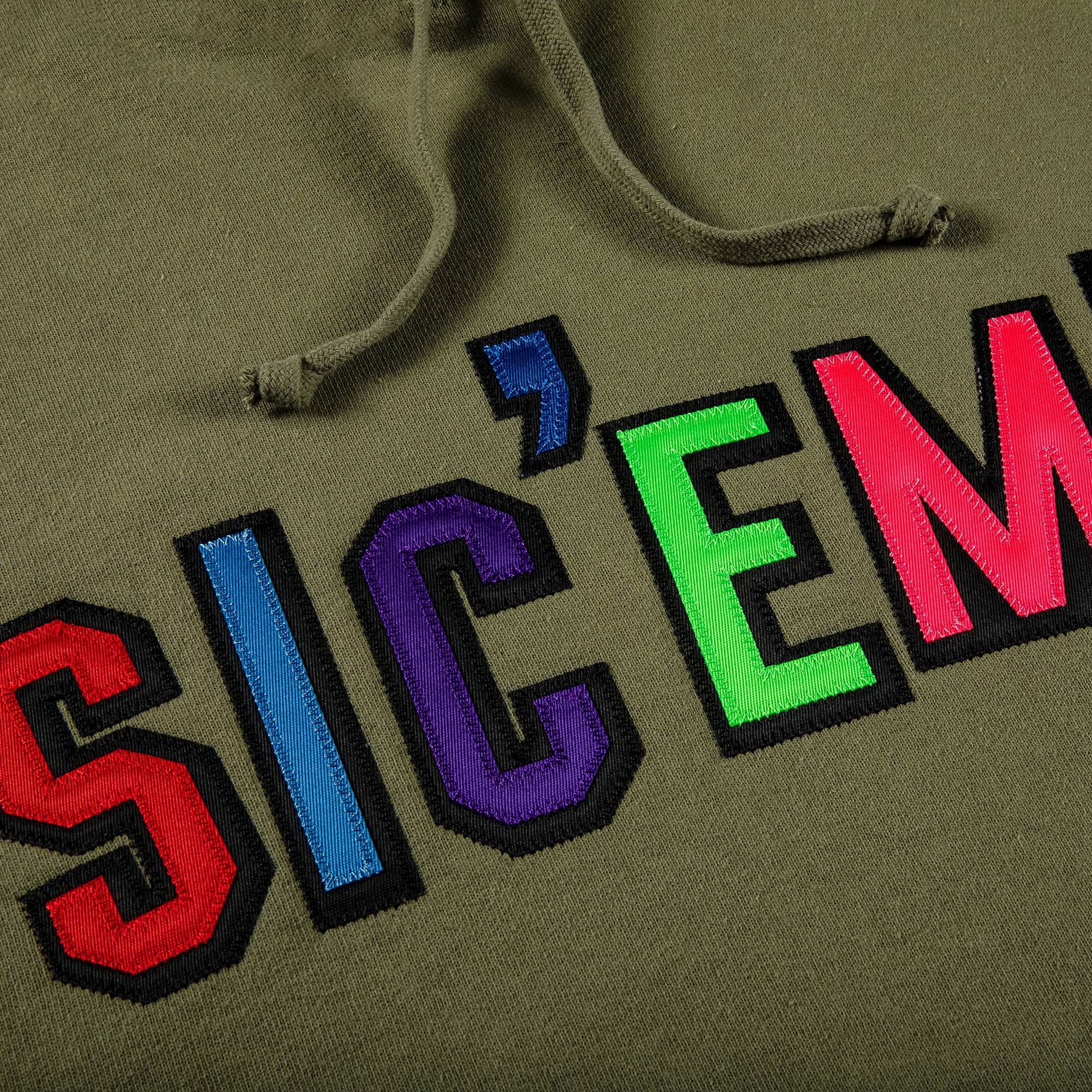 Supreme x WTAPS Sic'em! Hooded Sweatshirt 'Light Olive' - 3