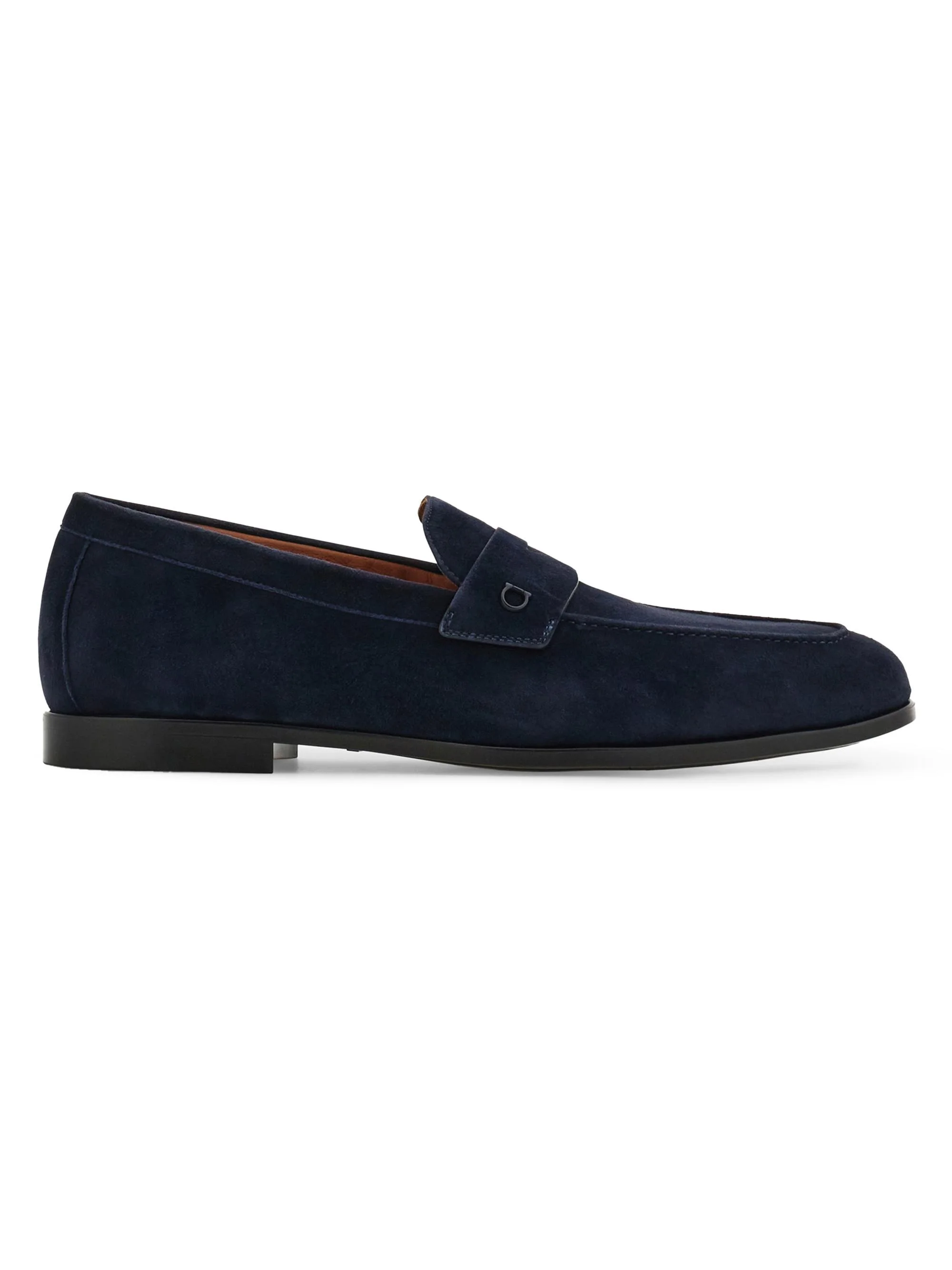 Men's Tiberio Suede Penny Loafers - Navy - 1