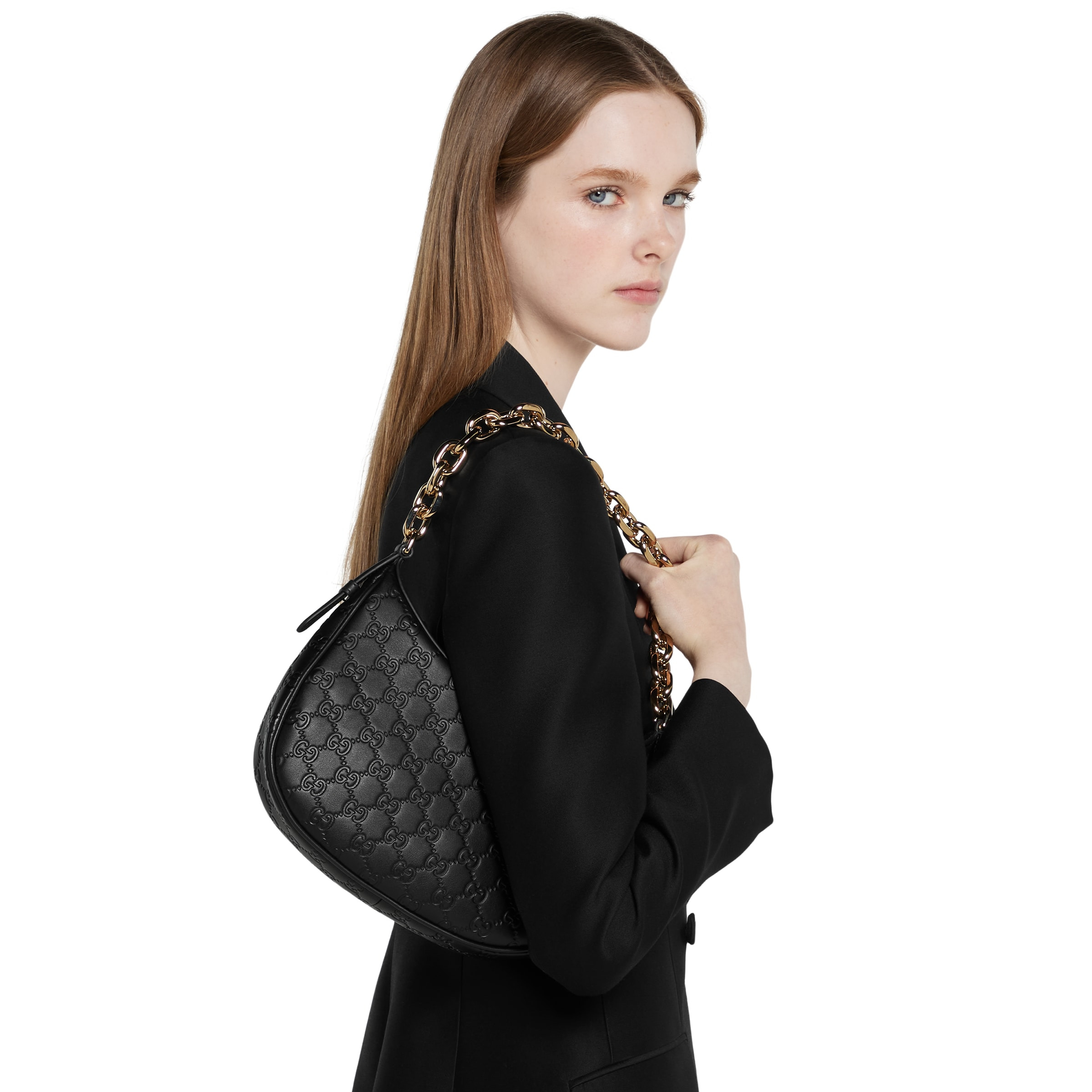 GG Emblem medium shoulder bag - 3