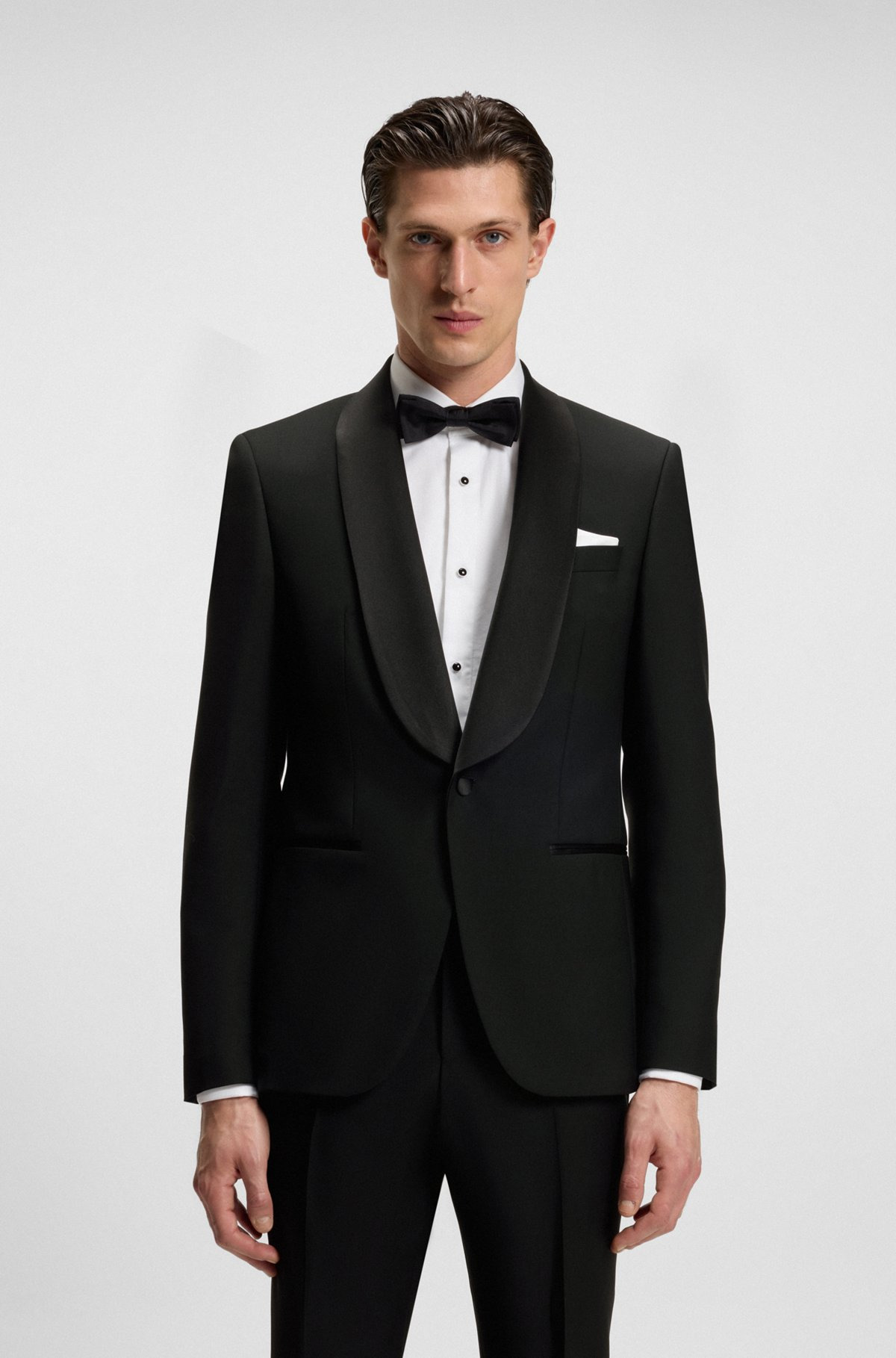 TWO-PIECE TUXEDO SUIT IN AN ITALIAN WOOL BLEND - 2