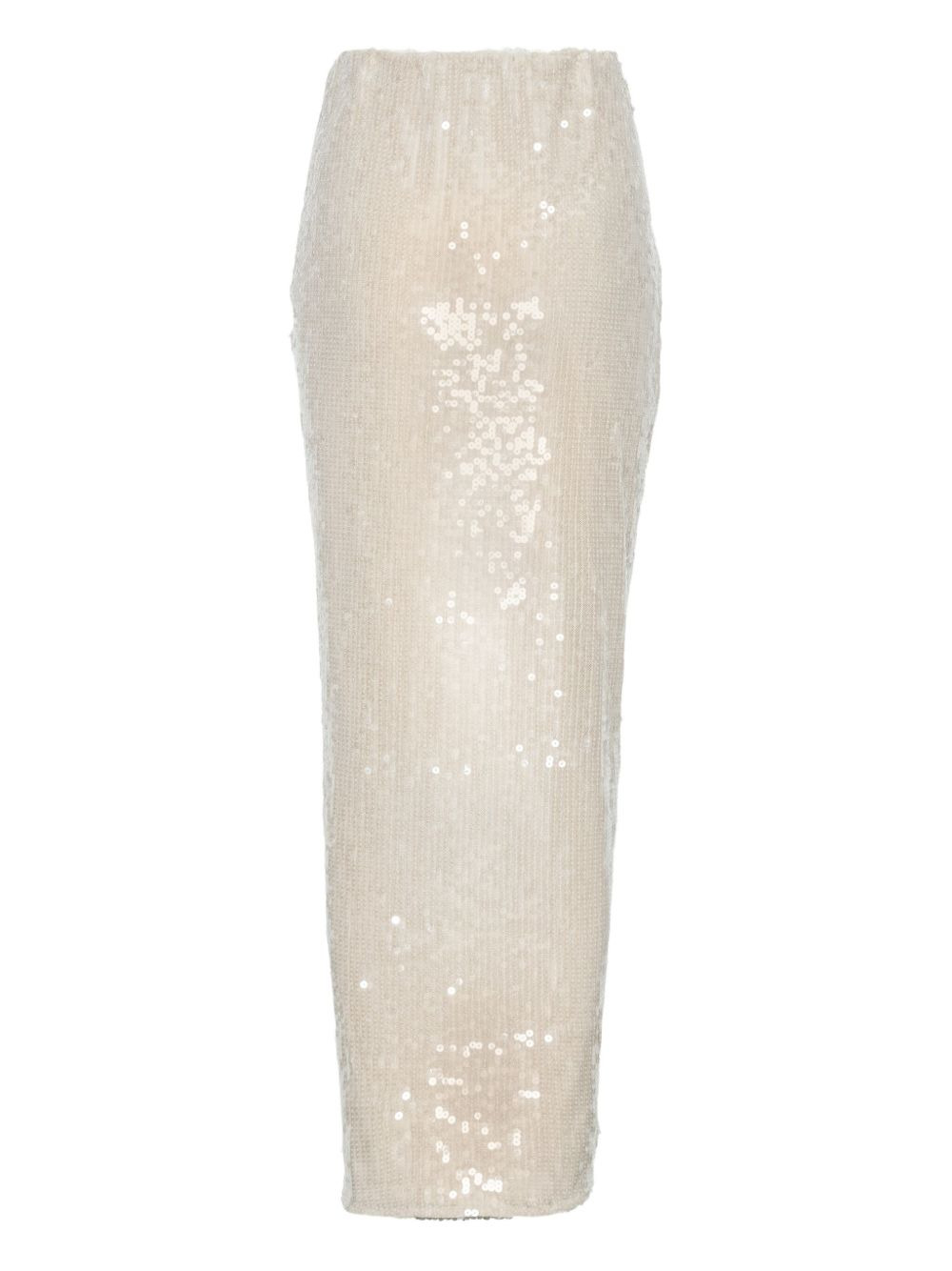 flower-detail sequin-embellished maxi skirt - 5