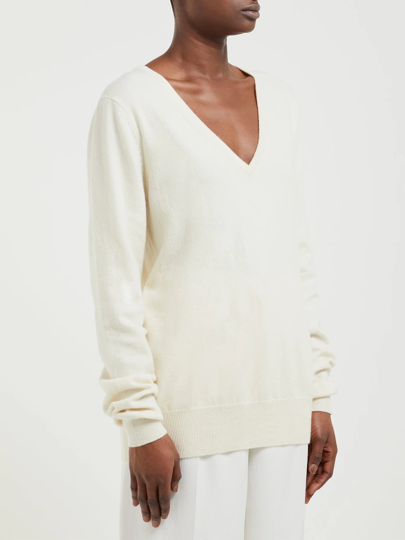 No.89 Be Nice stretch-cashmere V-neck sweater - 4