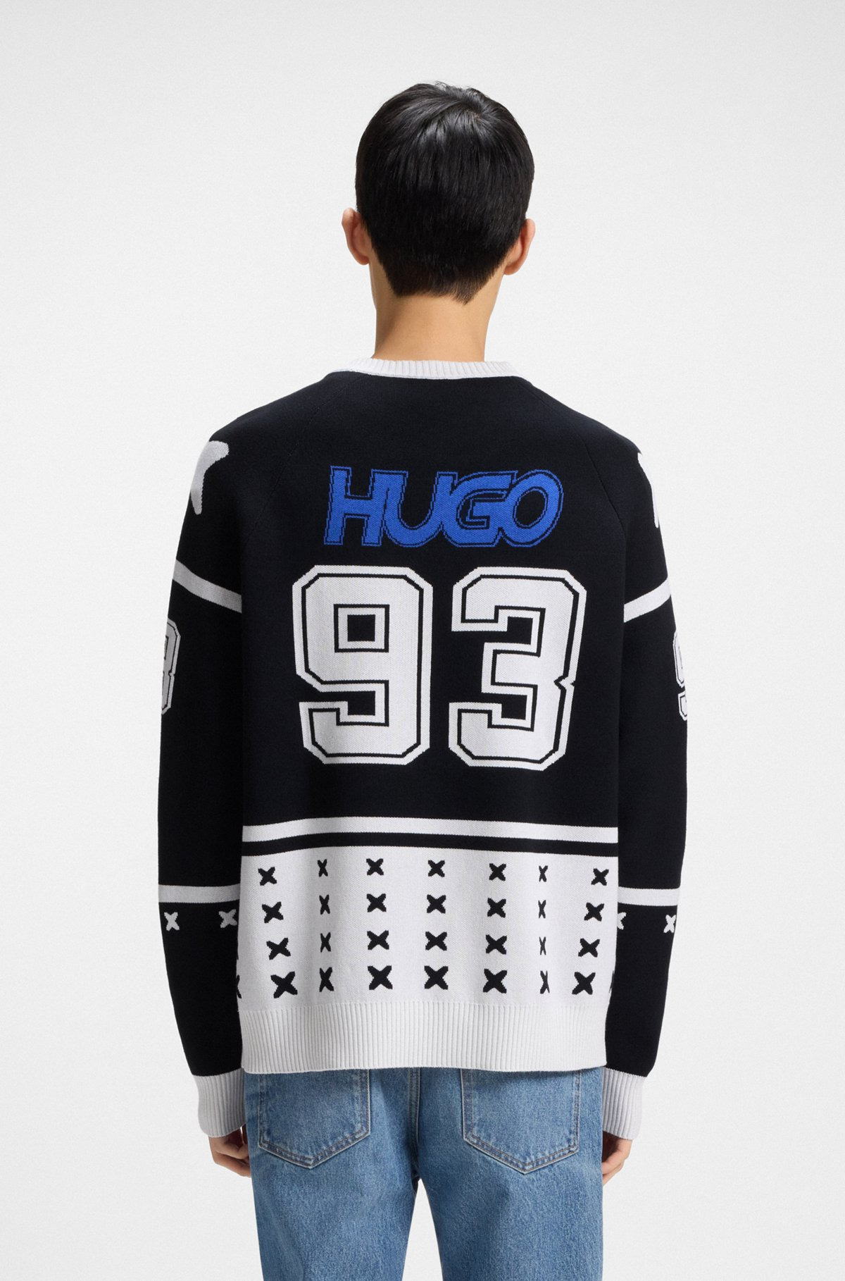 OVERSIZE-FIT SWEATER WITH ICE-HOCKEY-INSPIRED ARTWORK - 5