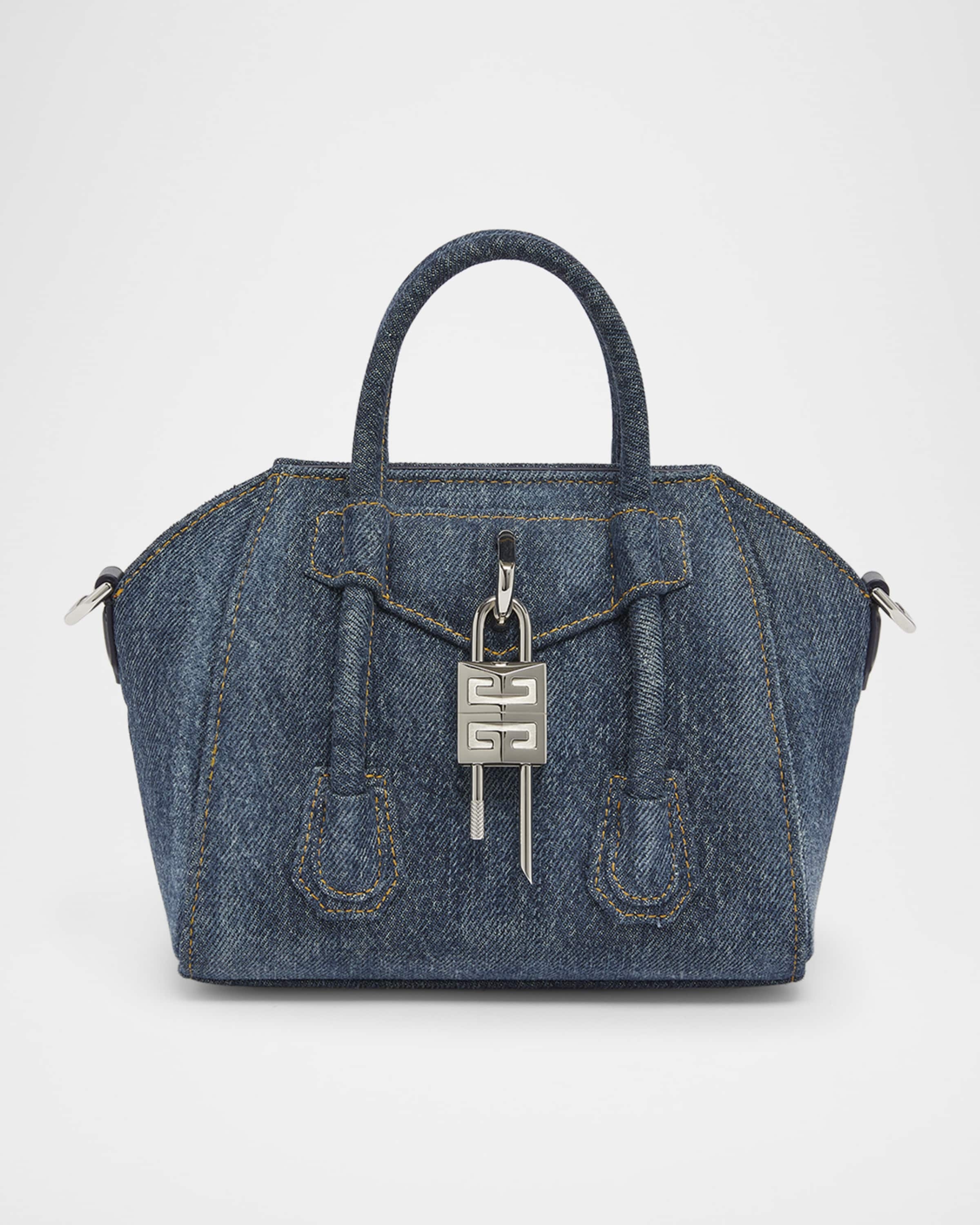 Givenchy Antigona Lock Toy Top-Handle Bag in Denim