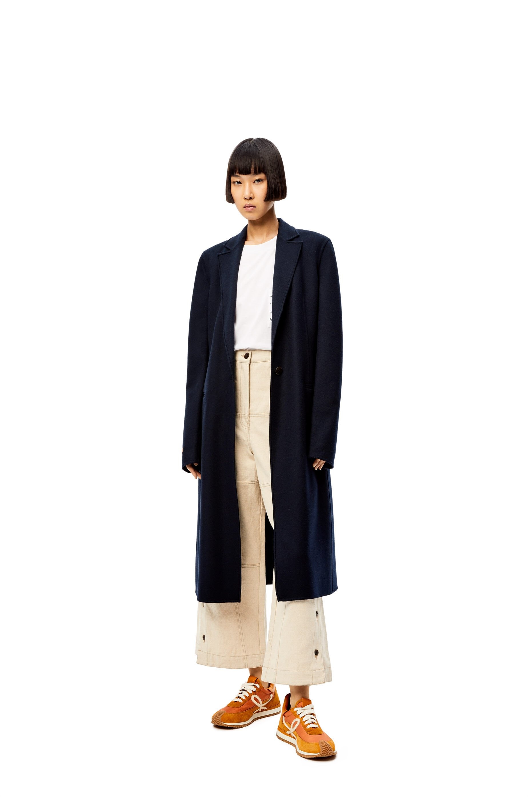 Single breasted coat in wool and cashmere - 2