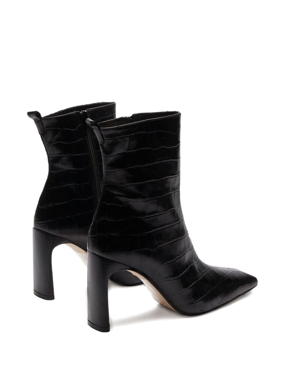 Marcelle crocodile-effect square-toe boots - 3