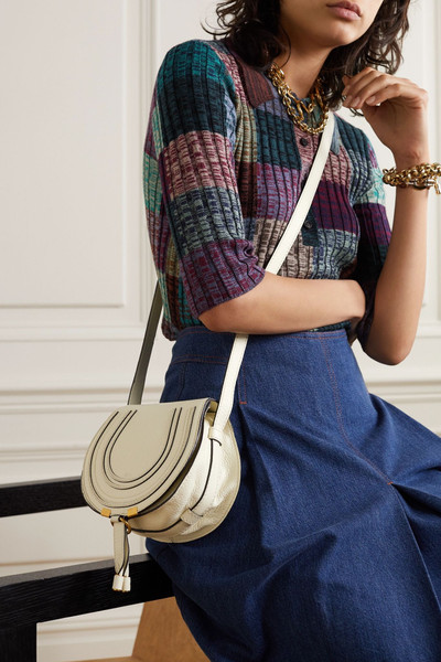 Chloé Marcie mini textured-leather shoulder bag outlook