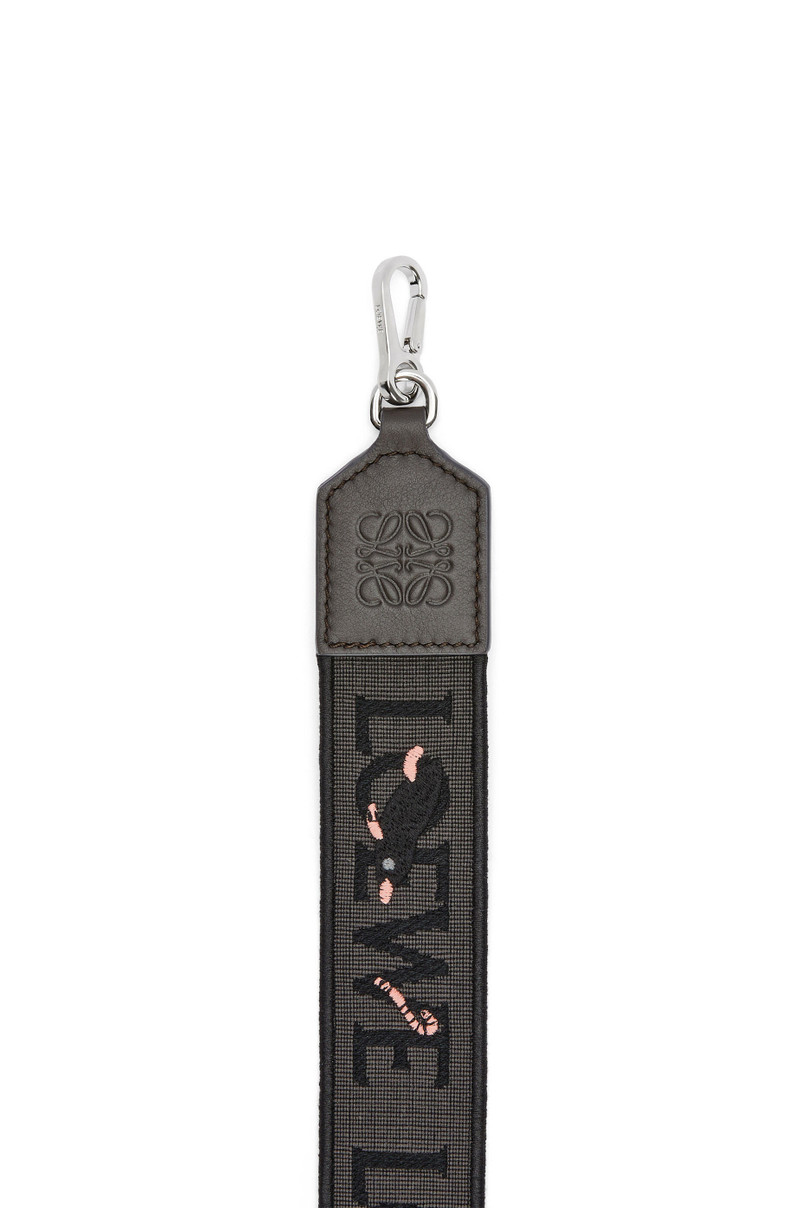 Loewe Mandragora Anagram strap in jacquard and calfskin outlook