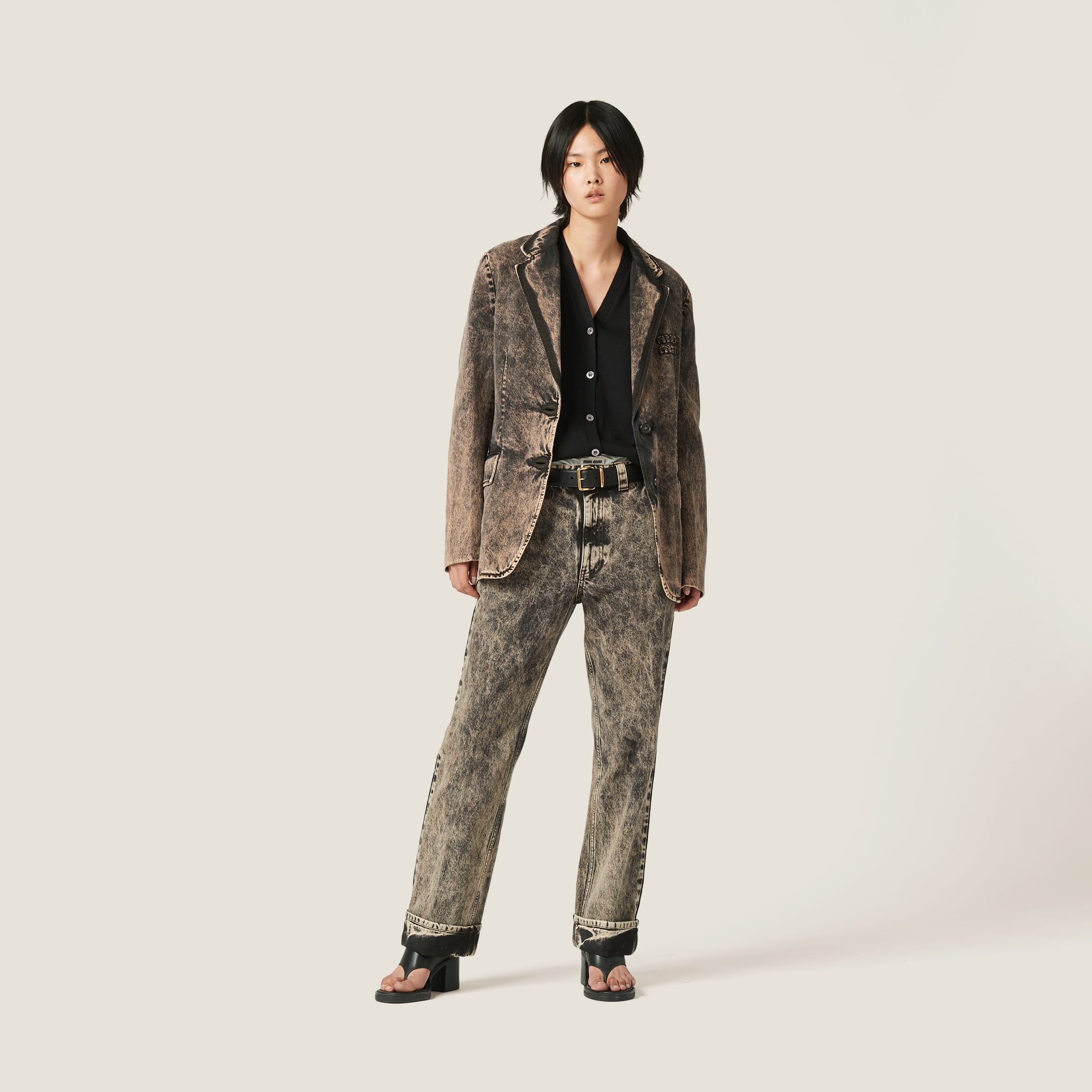 Marbleized denim jacket - 2