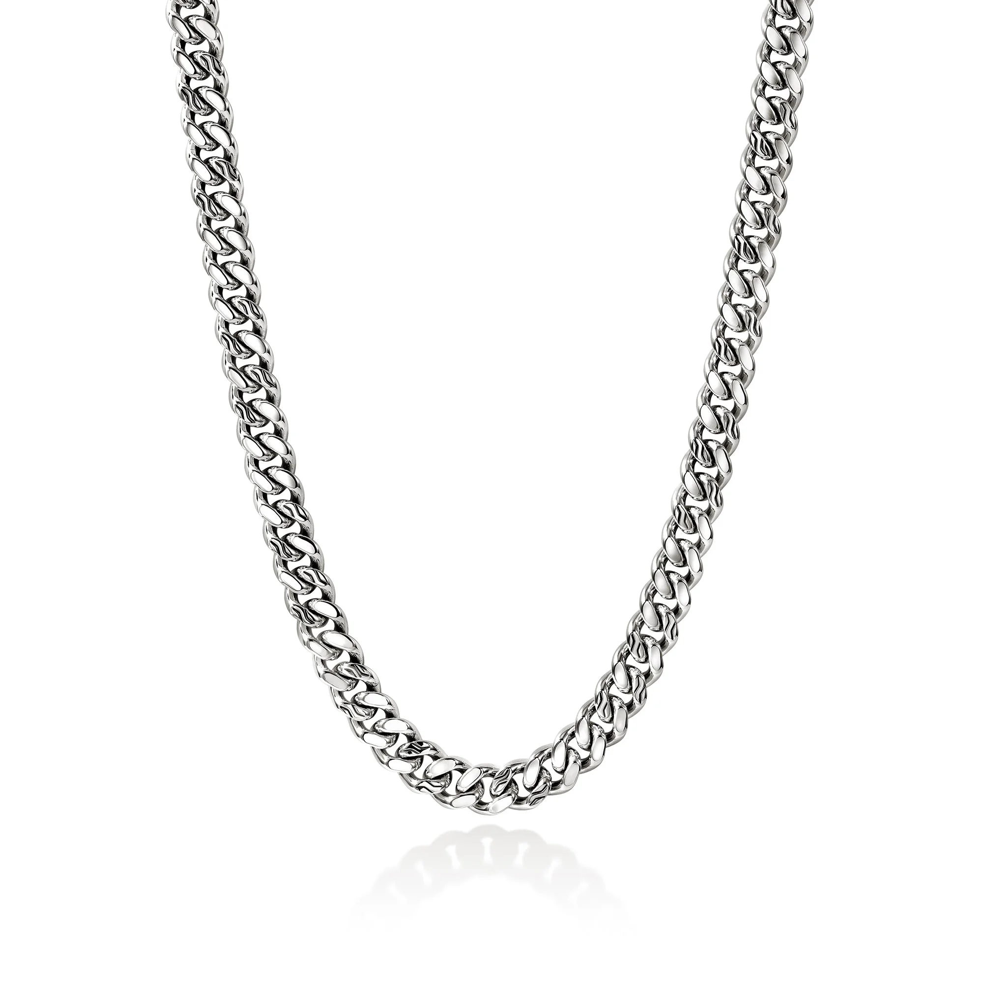 Curb Chain Necklace, Sterling Silver, 11MM - 1