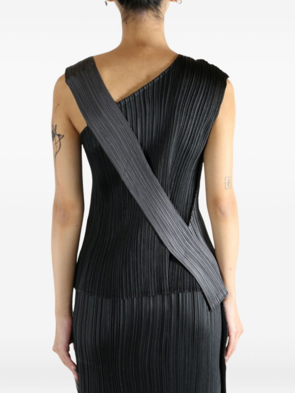 Pointe pleated asymmetric top - 5
