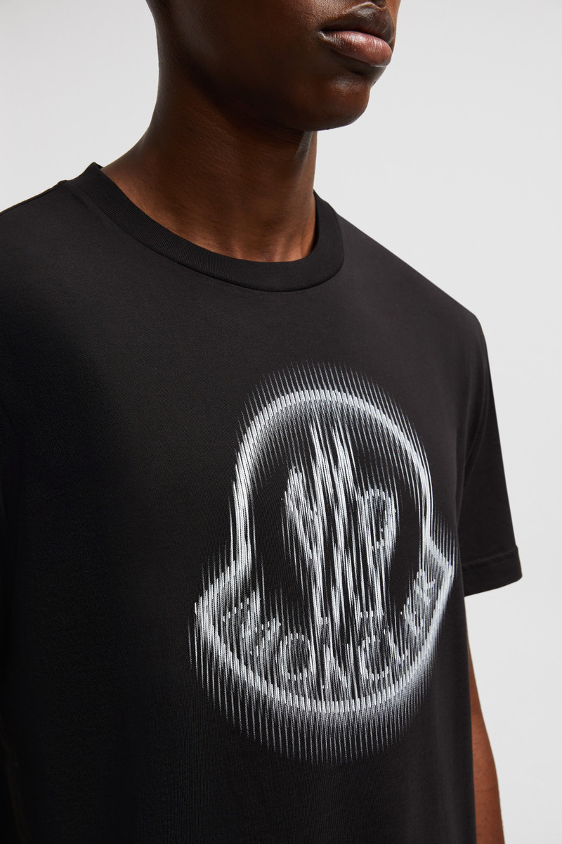 Blurred Logo Cotton T-Shirt 6
