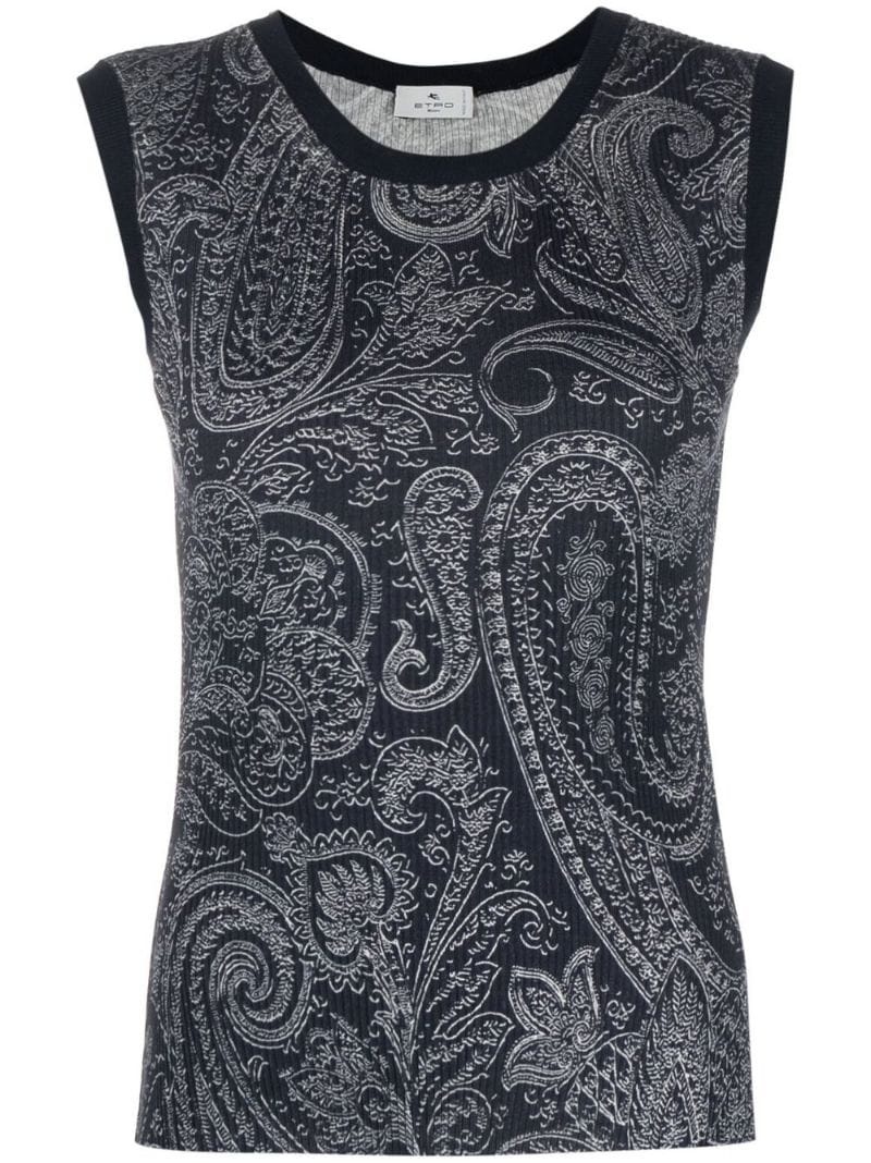 paisley-print vest - 1