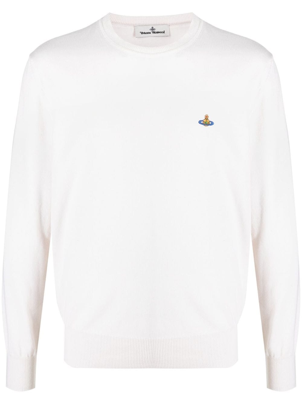 Orb-embroidery crew-neck jumper - 1