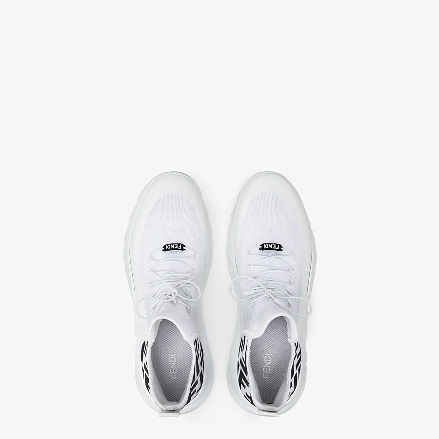 White tech mesh high-tops - 4