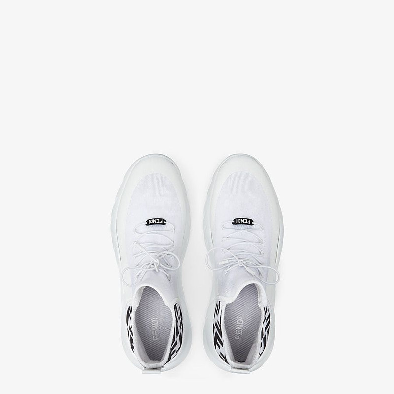 White tech mesh high-tops 4