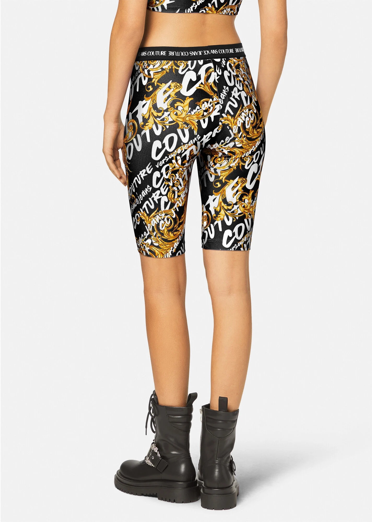 Logo Brush Couture Bicycle Shorts - 4