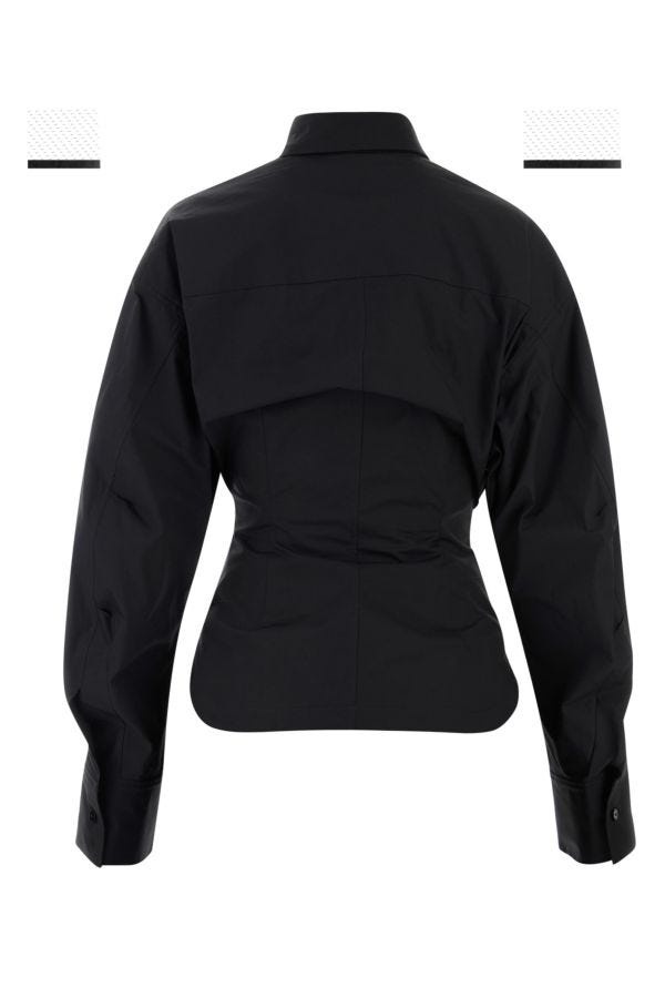 Black poplin shirt - 3