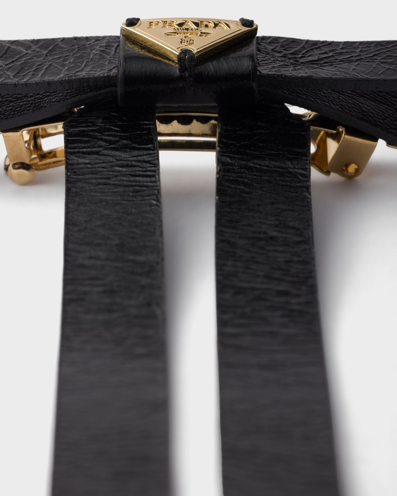 Prada Leather hair clip outlook