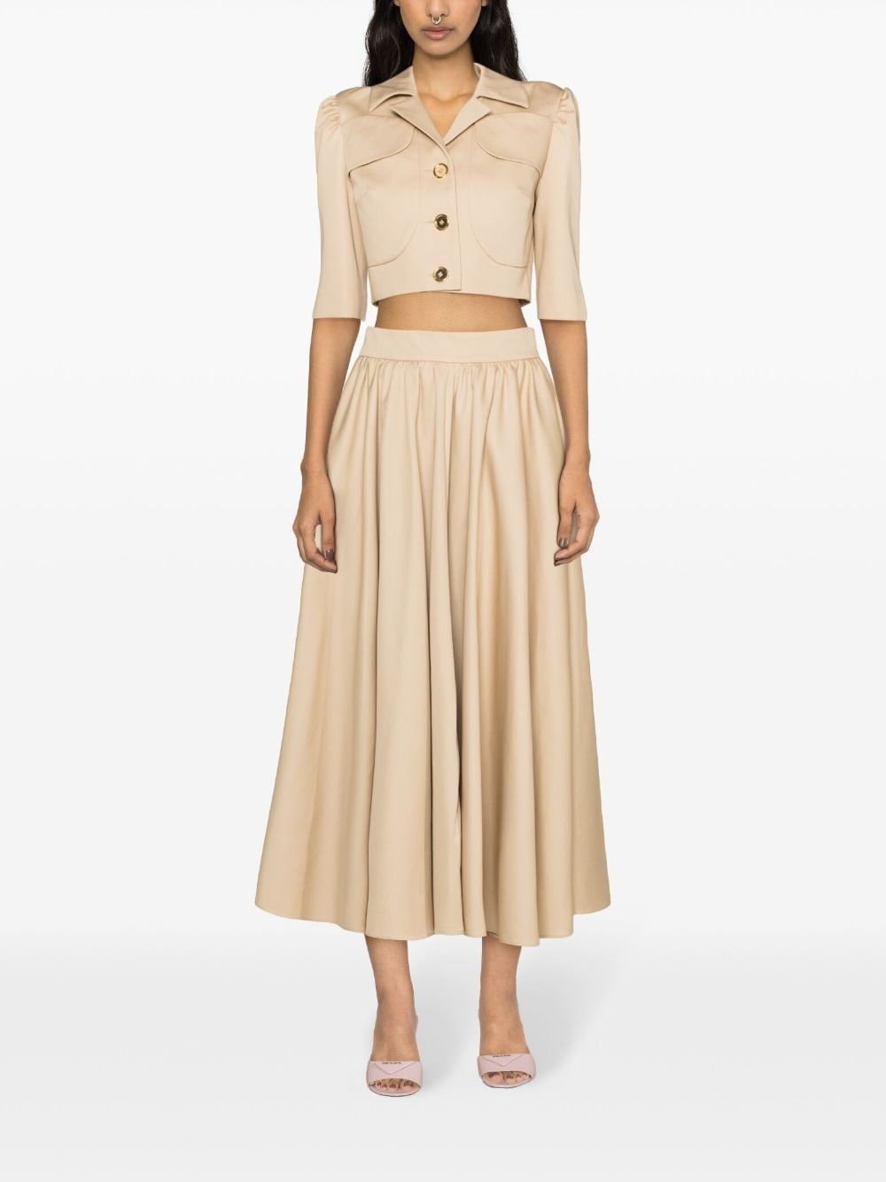 flared cotton maxi skirt - 2