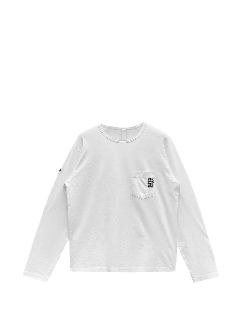logo-embroidered long-sleeve T-shirt 1