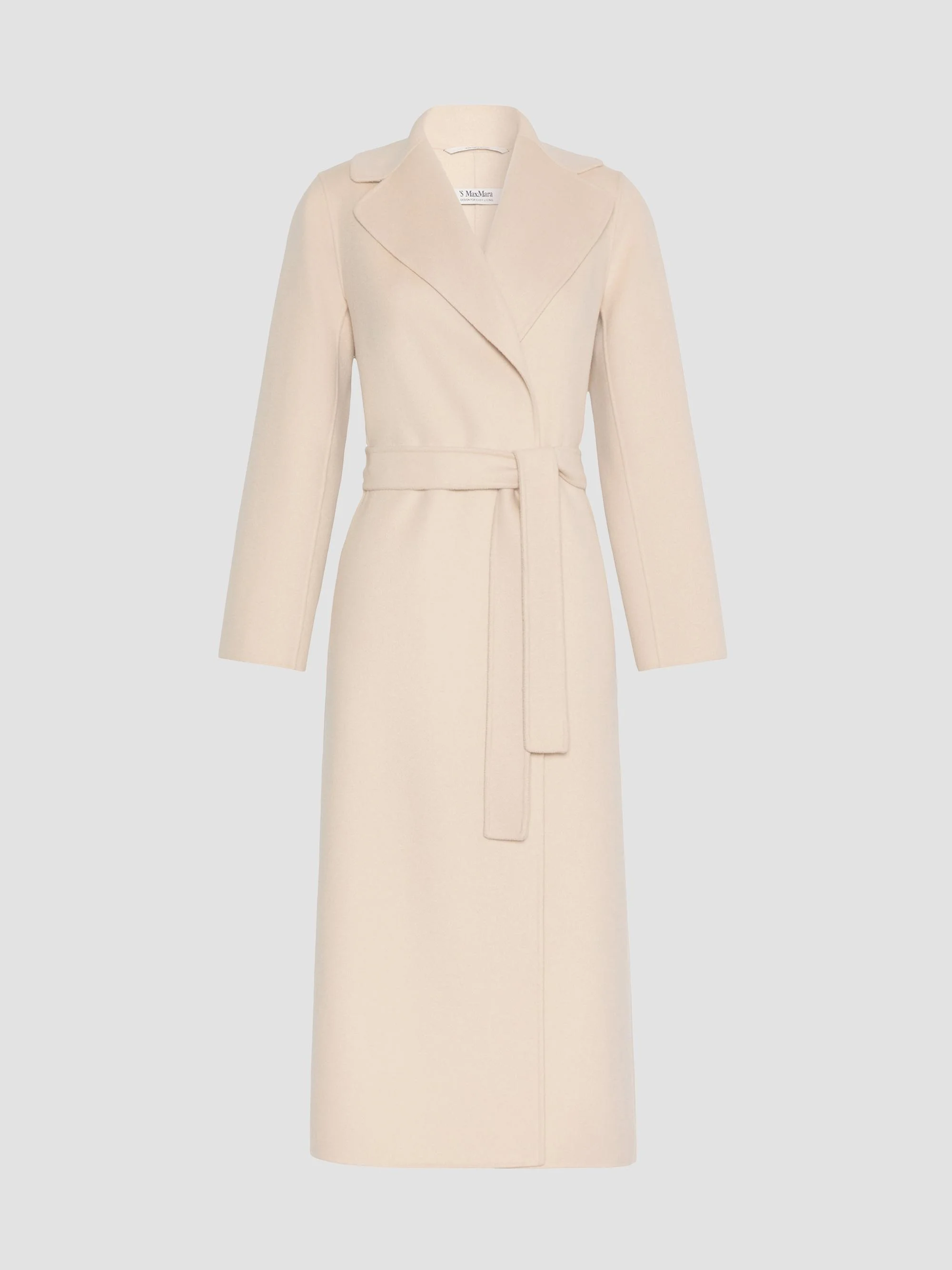 Women's Poldo Wool Belted Wrap Coat - Albino - 1