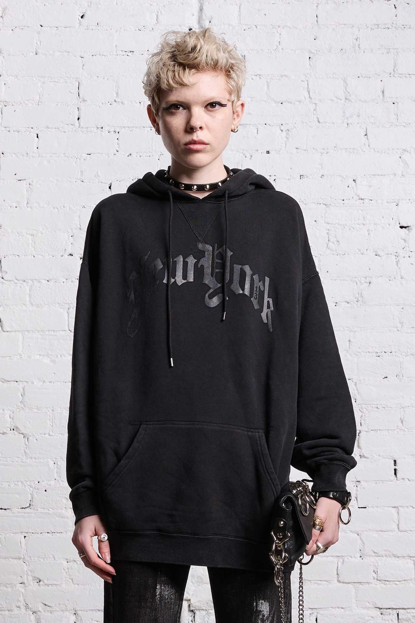OVERSIZED NEW YORK HOODIE - BLACKOUT - 4