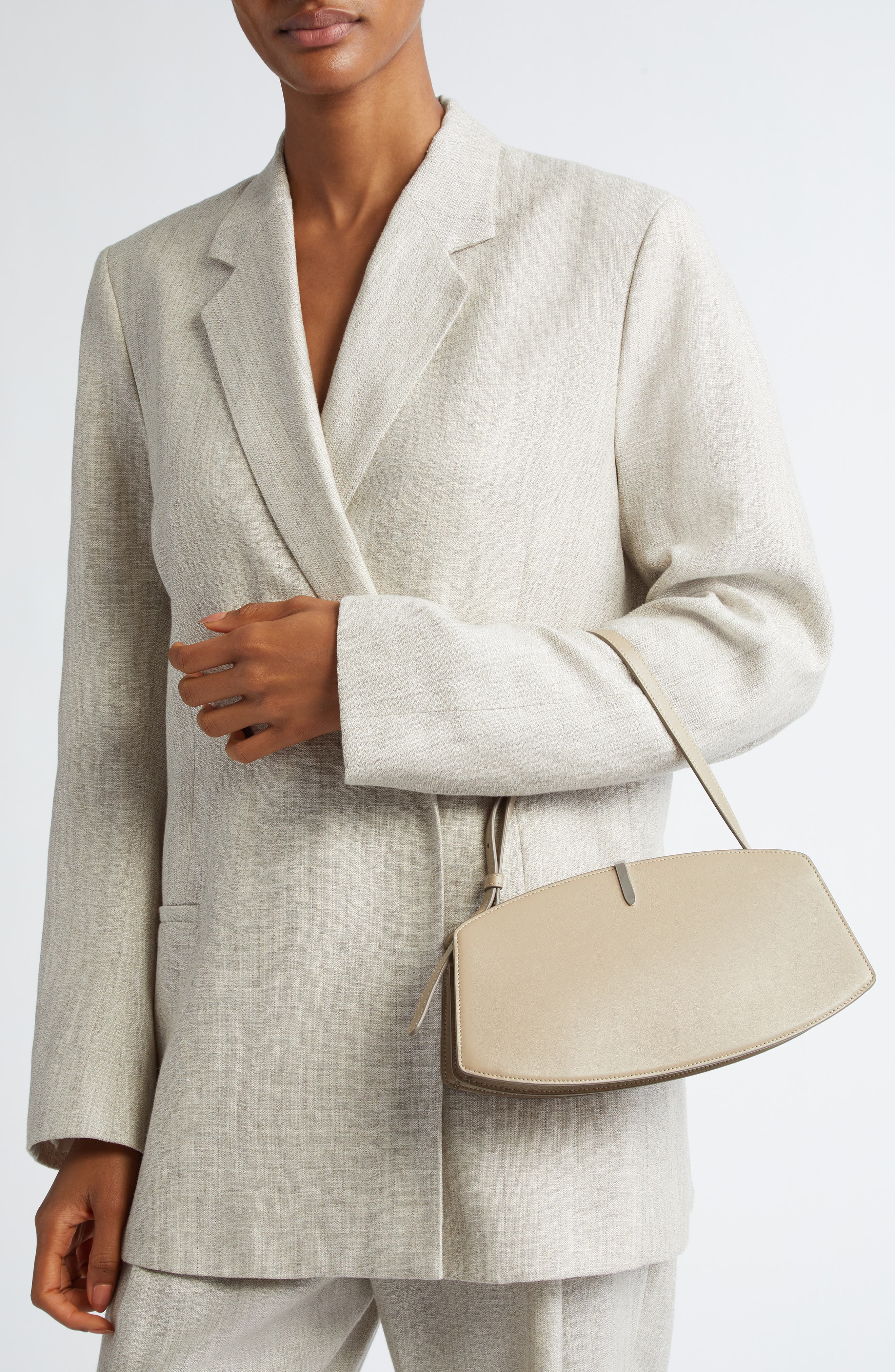 SAVETTE The Florence Leather Shoulder Bag in Clay at Nordstrom - 2