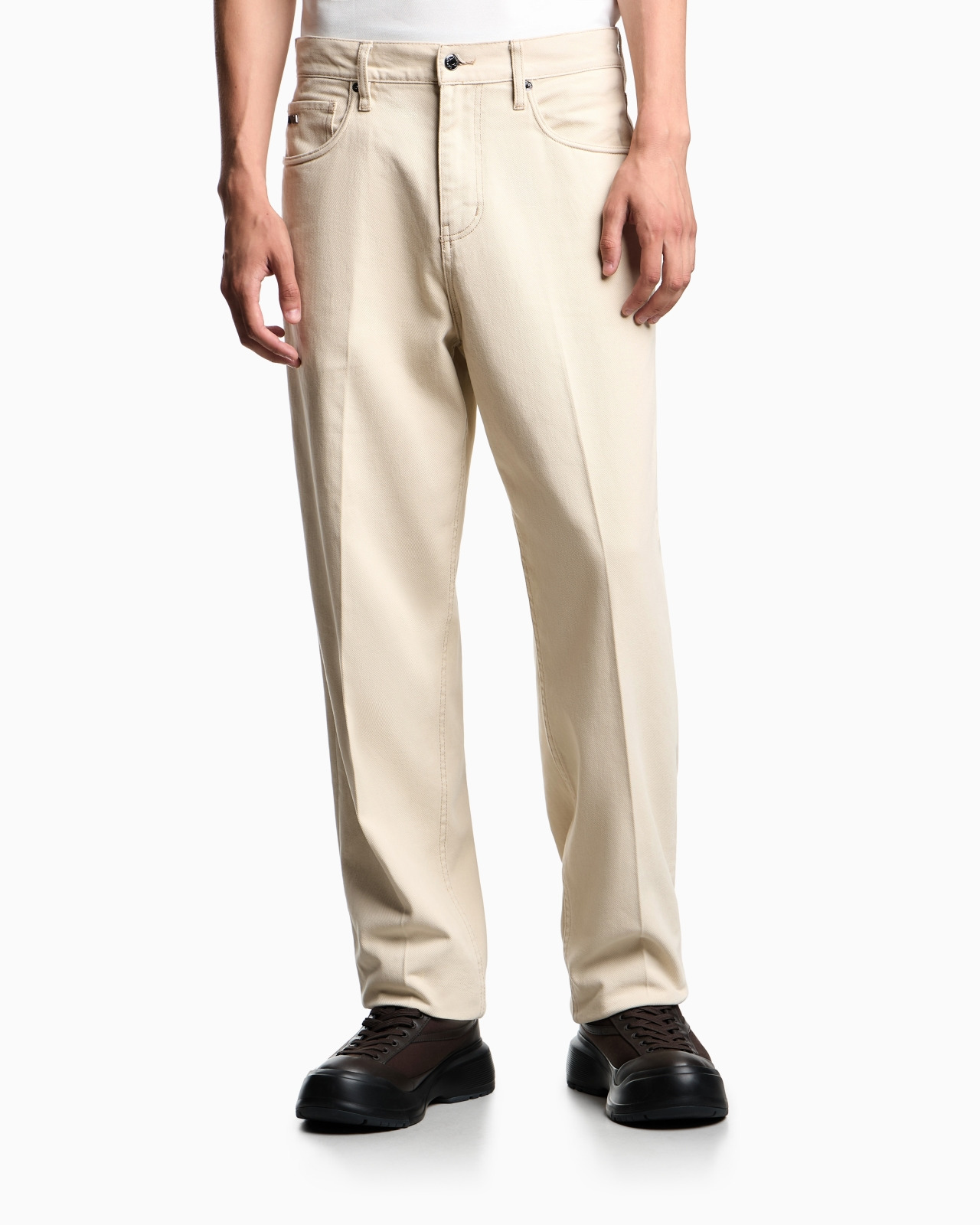 J73 LOOSE-FIT JEANS IN COTTON BULL - 4