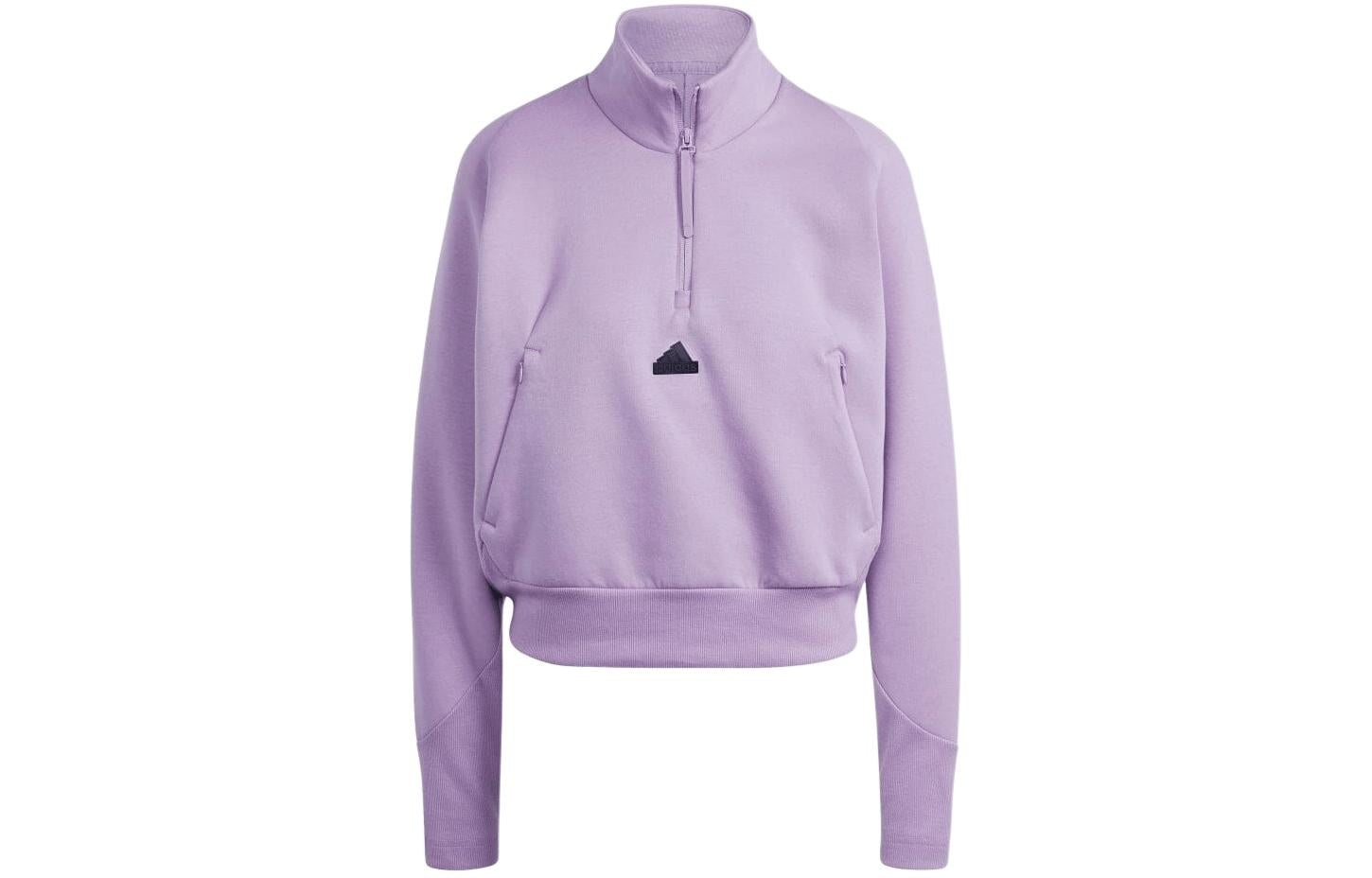 (WMNS) adidas ZNE Quarter-Zip Track Jacket 'Purple' IS3899 - 2