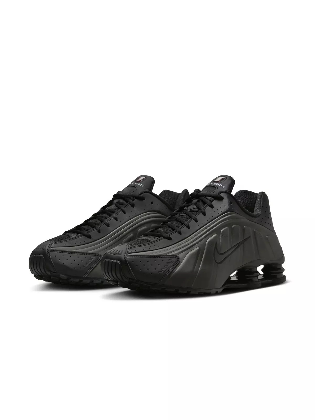 Shox R4 "Black/Bright Crimson" Men's Shoe - 5