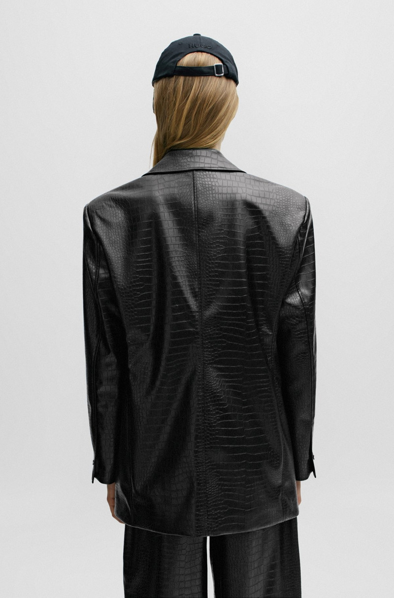 OVERSIZE-FIT JACKET IN FAUX LEATHER WITH SNAKE PRINT 4