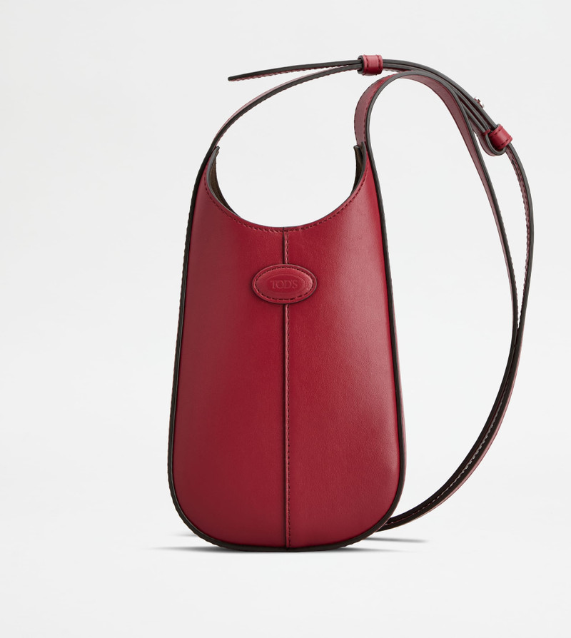 MICRO HOBO DI BAG IN LEATHER - RED 1