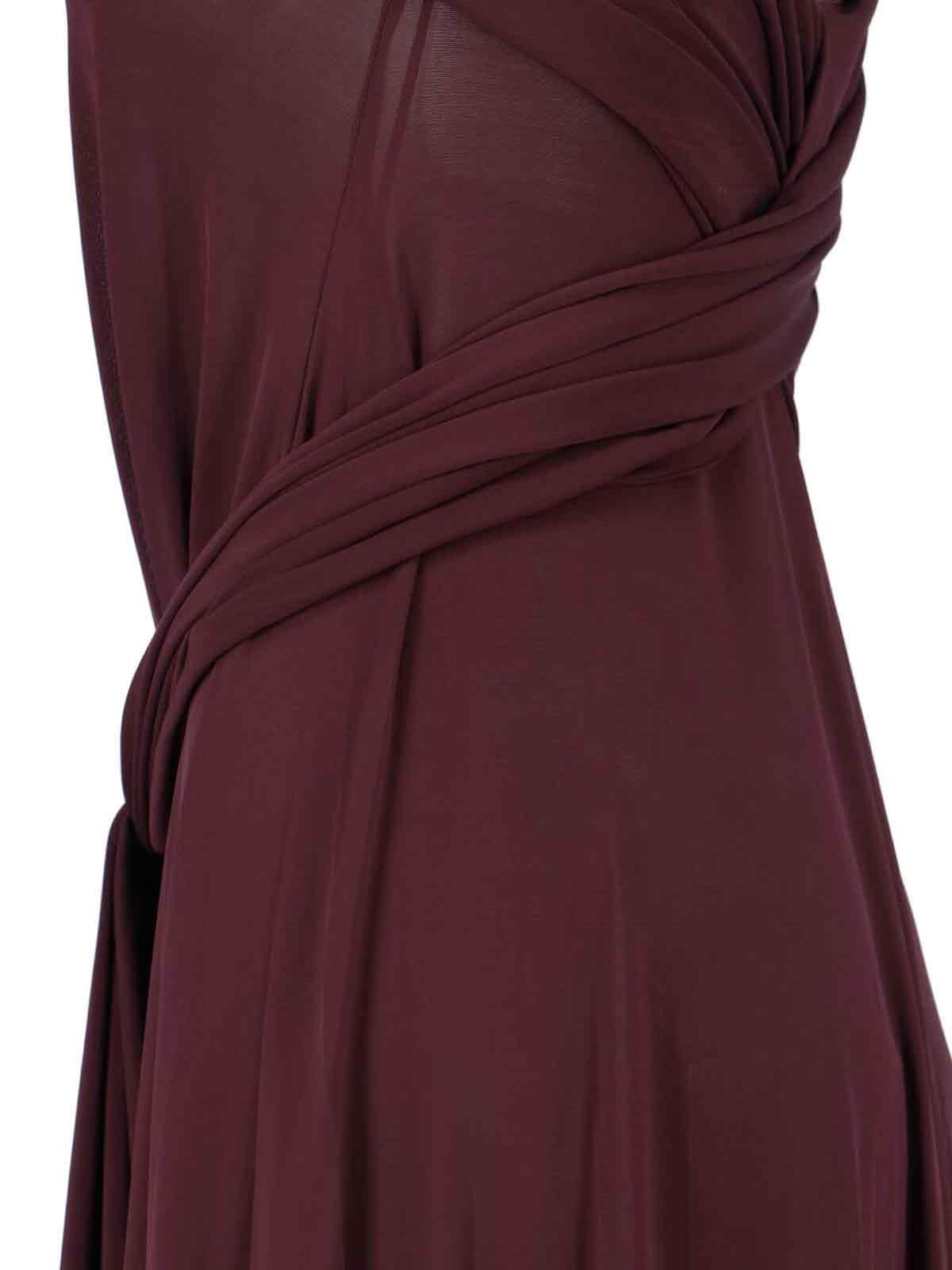 DRAPED VISCOSE DRESS - 4