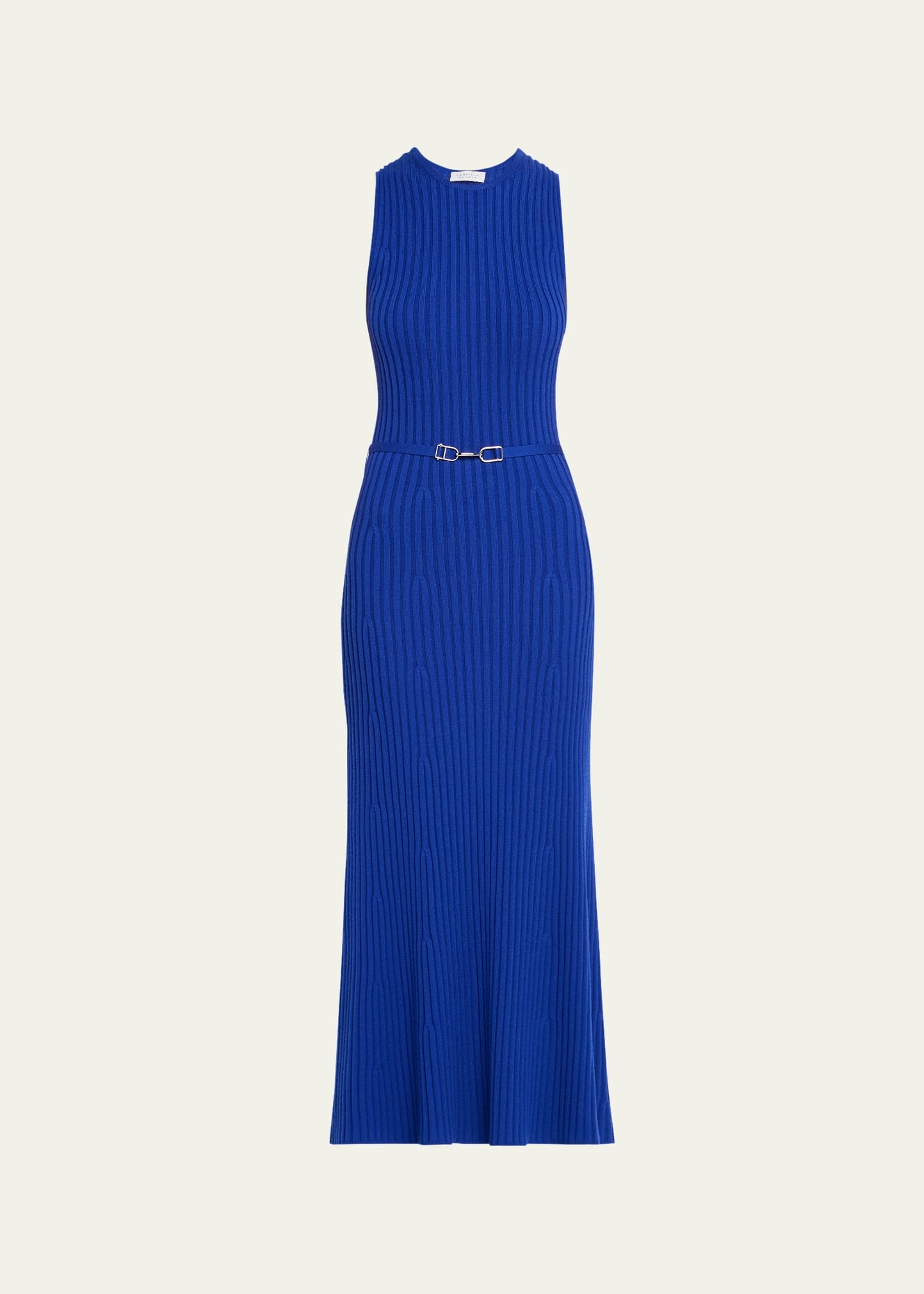 Meier Belted Cashmere Rib Midi Dress - 1