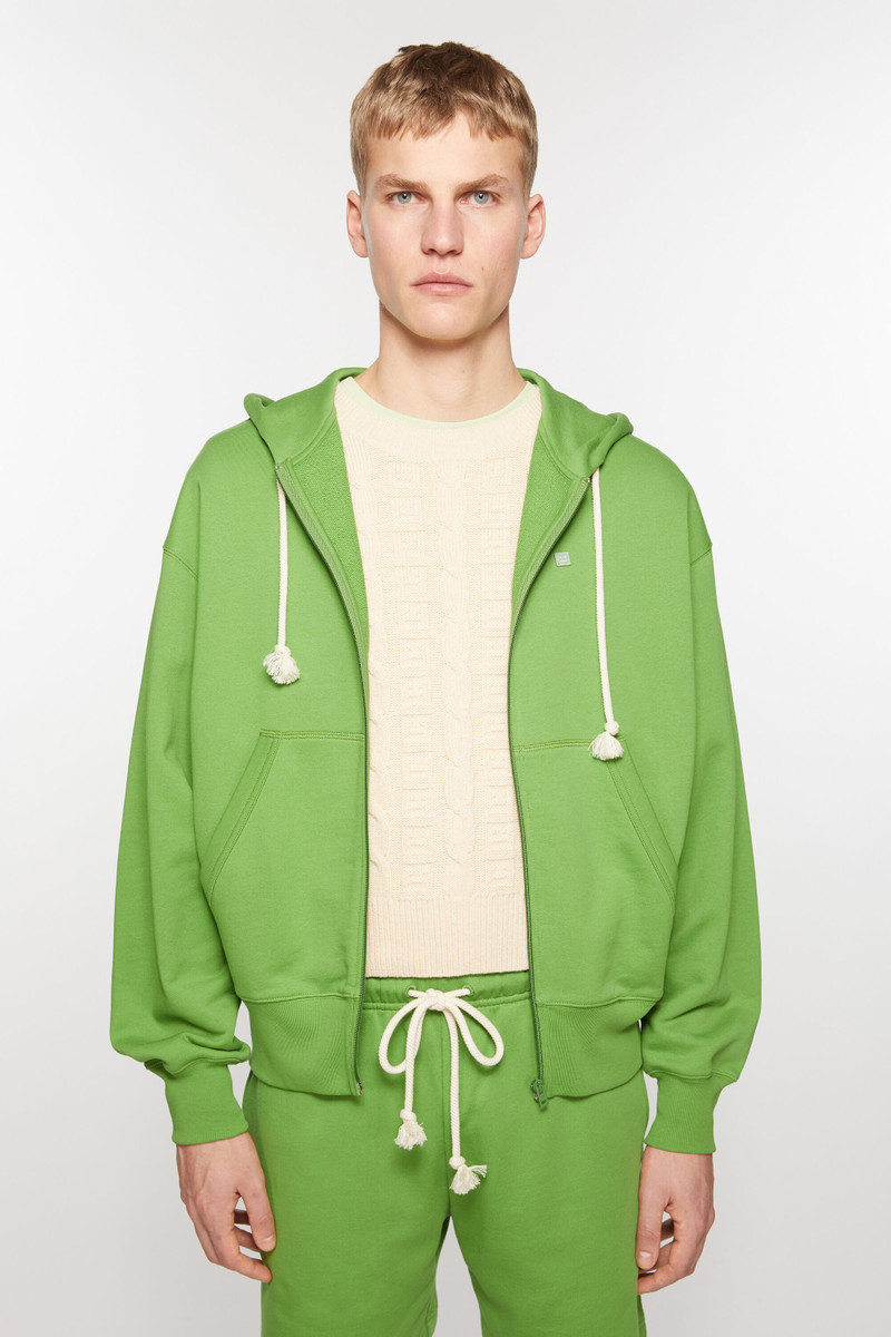 Acne Studios Hooded zip sweater - Herb green outlook