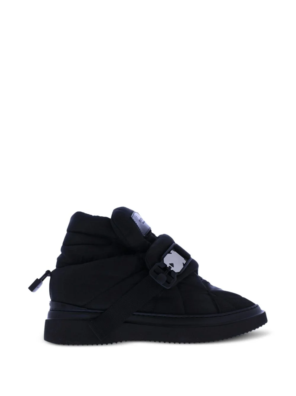 quilted buckle-fastening sneakers - 1
